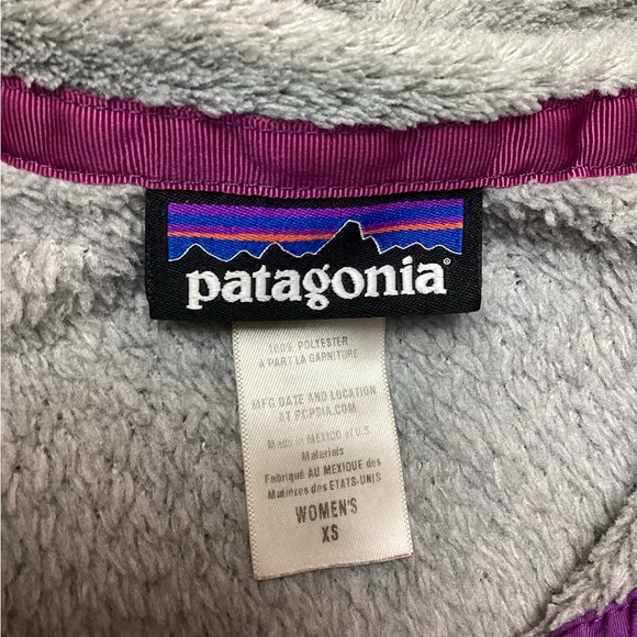 Patagonia Synchilla Polartec Retool 1/4 Snap Jacket Gray w Pink Accents - Picture 7 of 11